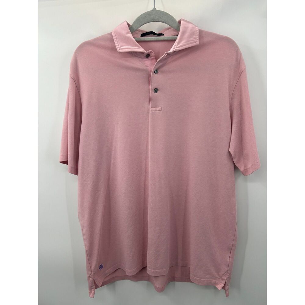 Greyson Polo Shirt Mens Large Pink Golf Performance Wolf